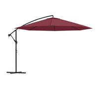 Berkfield Cantilever Umbrella With Aluminium Pole 350 Cm Bordeaux Red