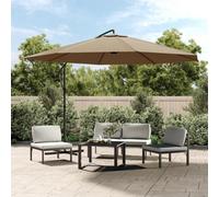 Berkfield Cantilever Umbrella With Aluminium Pole 350 Cm Taupe