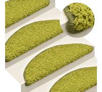 Berkfield Carpet Stair Treads 15 Pcs Green 65X21X4 Cm