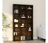 Berkfield Cd Cabinet Smoked Oak 102X23X177.5 Cm Engineered Wood