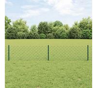 Berkfield Chain Link Fence With 10 U Posts Green 0.4X10 M Steel