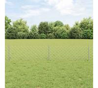 Berkfield Chain Link Fence With 10 U Posts Silver 0.4X10 M Steel