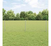 Berkfield Chain Link Fence With 10 U Posts Silver 0.6X10 M Steel