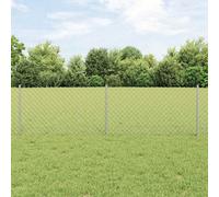 Berkfield Chain Link Fence With 10 U Posts Silver 0.6X10 M Steel