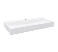 Berkfield Chic Wash Basin 100X46X11 Cm Mineral Cast/marble Cast White