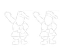 Berkfield Christmas Lights Santa Silhouette 2 Pcs 35 Leds Warm White