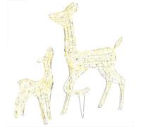 Berkfield Classic Acrylic Reindeer Family Christmas Decoration 160 Led Warm White