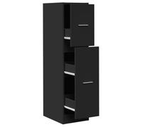 Berkfield Classic Apothecary Cabinet Black 30X41X118 Cm Engineered Wood