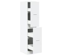 Berkfield Classic Apothecary Cabinet White 30X41X144.5 Cm Engineered Wood