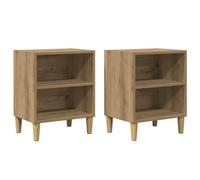 Berkfield Classic Bedside Cabinets 2 Pcs Artisan Oak 40X30X50 Cm Engineered Wood