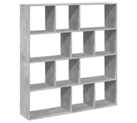 Berkfield Classic Book Cabinet Concrete Grey 132X29X141.5 Cm Engineered Wood