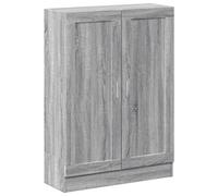 Berkfield Classic Book Cabinet Grey Sonoma 82.5X30.5X115 Cm Engineered Wood