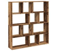 Berkfield Classic Book Cabinet Old Wood 132X29X141.5 Cm Engineered Wood