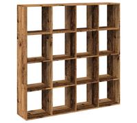 Berkfield Classic Book Cabinet Old Wood 137.5X29X137.5 Cm Engineered Wood