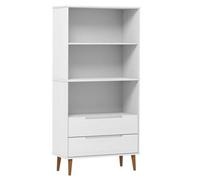 Berkfield Classic Bookcase Molde White 85X35X170,5 Cm Solid Wood Pine