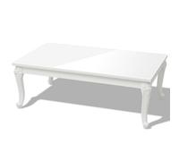 Berkfield Classic Coffee Table 115X65X42 Cm High Gloss White
