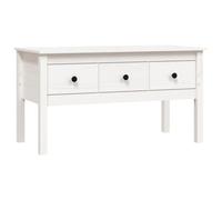 Berkfield Classic Coffee Table White 102X49X55 Cm Solid Wood Pine