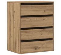 Berkfield Classic Corner Chest Of Drawers Artisian Oak 60X41X76 Cm Engineered Wood