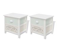 Berkfield Classic French Bedside Cabinets 2 Pcs Wood
