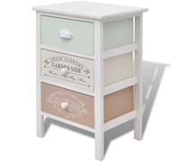 Berkfield Classic French Storage Cabinet 3 Drawers Wood