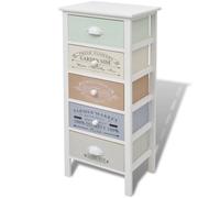 Berkfield Classic French Storage Cabinet 5 Drawers Wood