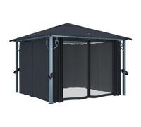 Berkfield Classic Gazebo With Curtain 300X300 Cm Anthracite Aluminium