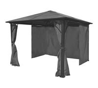 Berkfield Classic Gazebo With Curtain Anthracite Aluminium 300X300 Cm