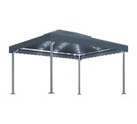 Berkfield Classic Gazebo With Led String Lights 400X300 Cm Anthracite Aluminium