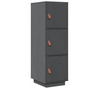 Berkfield Classic Highboard Grey 34X40X108.5 Cm Solid Wood Pine