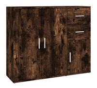 Berkfield Classic Sideboard Smoked Oak 91X29.5X75 Cm Engineered Wood