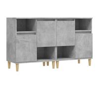 Berkfield Classic Sideboards 2 Pcs Concrete Grey 60X35X70 Cm Engineered Wood