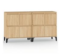 Berkfield Classic Sideboards 2 Pcs Sonoma Oak 60X35X70 Cm Engineered Wood