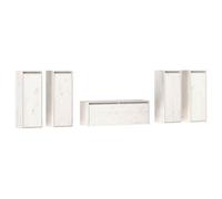Berkfield Classic Tv Cabinets 5 Pcs White Solid Wood Pine