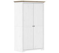 Berkfield Classic Wardrobe Bodo White And Brown 101X52X176.5 Cm Solid Wood Pine