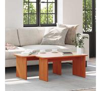 Berkfield Coffee Table 2 Pcs Wax Brown 100 X 69 X 35.5 Cm Solid Pine Wood