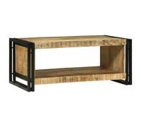 Berkfield Coffee Table 90X50X38 Cm Solid Rough Wood Mango