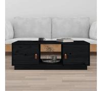 Berkfield Coffee Table Black 100X50X35 Cm Solid Wood Pine