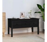 Berkfield Coffee Table Black 102X49X55 Cm Solid Wood Pine