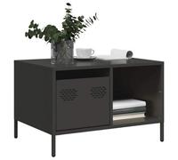 Berkfield Coffee Table Black 68.5X50X43.5 Cm Cold-Rolled Steel