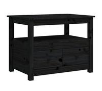 Berkfield Coffee Table Black 71X49X55 Cm Solid Wood Pine