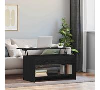 Berkfield Coffee Table Black Oak 102 X 50 X 52.5 Cm Engineered Wood