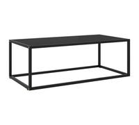 Berkfield Coffee Table Black With Black Glass 100X50X35 Cm