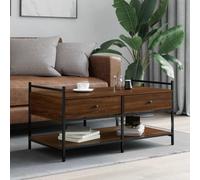 Berkfield Coffee Table Brown Oak 99X50X50 Cm Engineered Wood