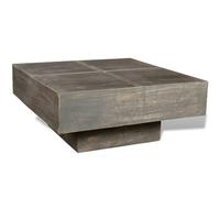 Berkfield Coffee Table Dark Brown Square Solid Mango Wood - Brown - Solid mango wood