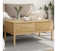 Berkfield Coffee Table Floro Wax Brown 99X55.5X45 Cm Solid Pine Wood