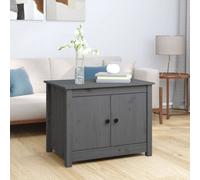 Berkfield Coffee Table Grey 71X49X55 Cm Solid Wood Pine