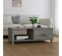 Berkfield Coffee Table HAMAR Light Grey 100x55x35 cm Solid Wood Pine - Grey - Solid pinewood, MDF