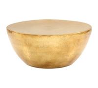 Berkfield Coffee Table Hammered Aluminium 70X30 Cm Brass