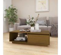 Berkfield Coffee Table Honey Brown 110X50X33.5 Cm Solid Pinewood