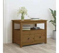 Berkfield Coffee Table Honey Brown 71x49x55 cm Solid Wood Pine - Brown - Solid pinewood